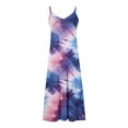 thumbnail image 3 of Nuoqisi Womens Casual Spaghetti Strap V Neck Sleeveless Flowy Loose Long Maxi Beach Dress Sundress, 3 of 5