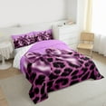 thumbnail image 3 of Feelyou Fashion Bow Ribbon Twin Comforter Sets, Polkadots Cheetah Print Bedding Set, 2pcs, 3 of 8