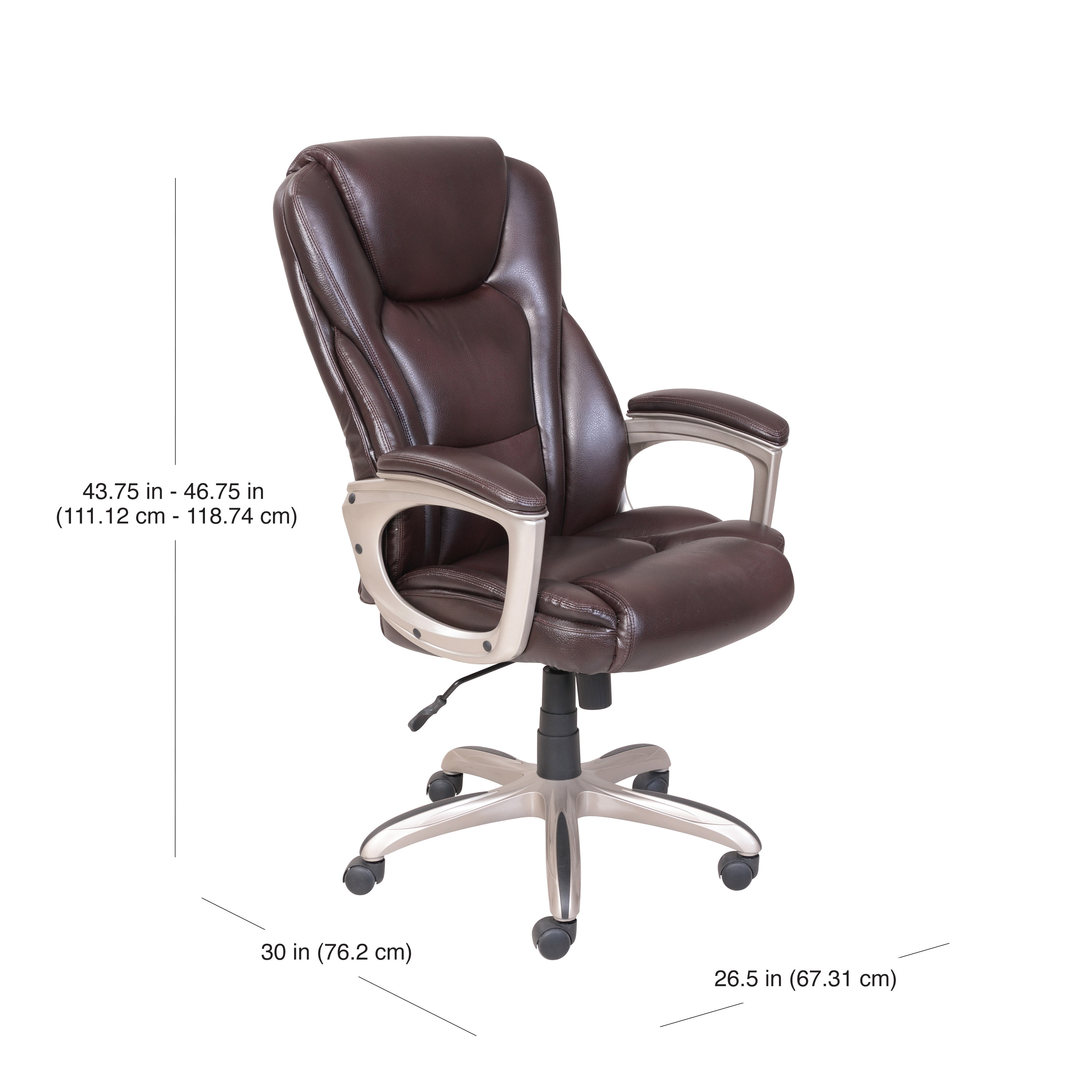 Serta Big Tall Commercial Office Chair With Memory Foam Brown