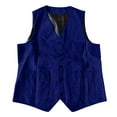 thumbnail image 4 of Mens Vintage Wool Suit Vest Button V Neck Herringbone Waistcoat 5 Real Pockets Tweed Waistcoat For Groomsmen Wedding, 4 of 4