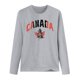 thumbnail image 3 of MHFRRA Camiseta de Manga Larga para Mujer con La Bandera del Día de Canadá y La Hoja de Arce Canadiense. Gris, 3 of 3