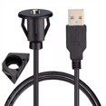 thumbnail image 1 of Universal Car USB Extension Extension Cable Dashboard Flush Mount for Car Radio Stereo Media Player - 1M, 1 of 5