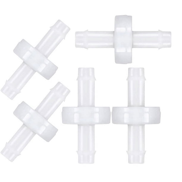 VáLvula de RetencióN de 5 Piezas PVDF VáLvula de RetencióN Unidireccional Resistente al Desgaste para Combustible Gas LíQuido Aire 1/4 Pulgada 6 Mm