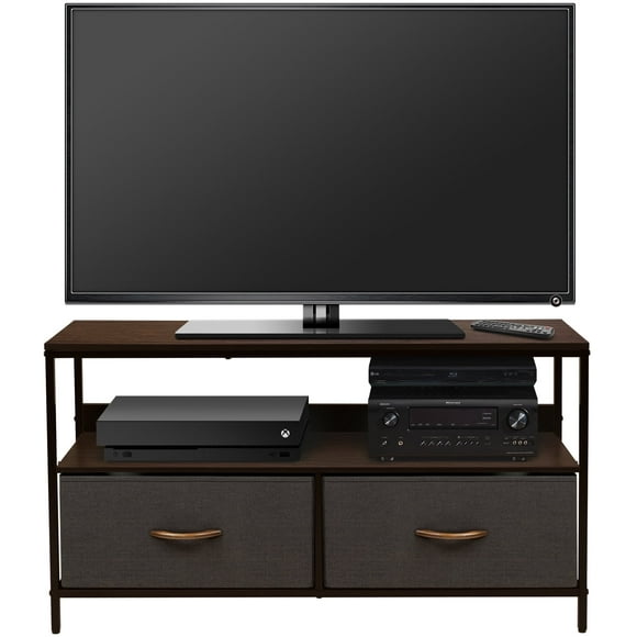 Sorbus Meuble Télé avec Bacs en Tissu pour Téléviseurs jusqu'à 50 Pouces, Brun
