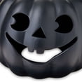 thumbnail image 4 of Clay Pumpkin Jack-o'-Lantern Tabletop Decor, Black, 9", Fall Indoor by Way To Celebrate, 4 of 6