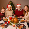 thumbnail image 4 of 4pzs Mantel Individual De Mesa Bordado Navideño Xtellar negro, 4 of 4