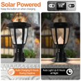 thumbnail image 3 of FUDESY Solar Lamp Post Light Outdoor, Waterproof LED Fence Post Lights Solar Powered with Pier Mount Base, Plastic Black Pole Light for Out, 3 of 7