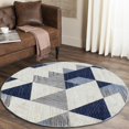 thumbnail image 1 of JV Home Tapis Rond Flèche Bleu 4 Pi Tapis Lavable Antidérapant, 1 of 6