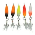 thumbnail image 1 of Carbon Steel Fishing Tools, Incisive Vivid Pattern Bright Color Winter Ice Fishing Treble Hook Better Penetration  For Fishing Box, 1 of 8