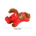 thumbnail image 3 of Plush Horse Doll Mascot, Soft Cotton Stuffed Animal Toy, 7 Inch, Cute Decorative Plush Toy for Kids & Adults, Year of the Horse New Year Gift, Red/Brown, 3 of 6