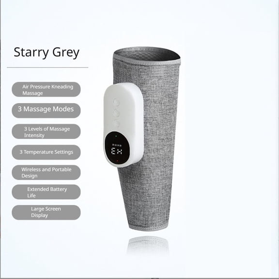 Cordless Leg Massager with Heat, 3 Modes Compression for Calf Pain Relief, Portable for Home Travel