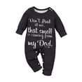 thumbnail image 1 of Body de bebé para niño, mono con estampado de letras, ropa infantil encantadora, mono para recién nacido 9 a 12 meses, 1 of 9