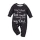 thumbnail image 1 of Body de bebé para niño, mono con estampado de letras, ropa infantil encantadora, mono para recién nacido 9 a 12 meses, 1 of 9