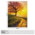 thumbnail image 4 of Fenyluxe Sunset Tree Path Print Throw Blanket | Soft Plush Blanket for Bed Couch Car | All Seasons Blanket Gifts 60x80in, 4 of 6