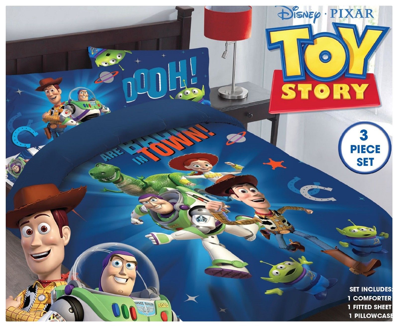 Twin Toy Story Disney Bed In A Bag Comforter Set W Fitted Sheet