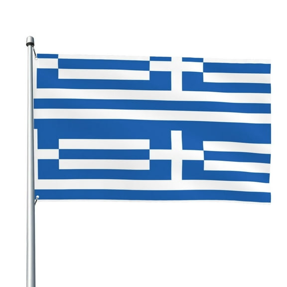 Flag Of Greece 4x6 Feet Flag Polyester Double Stitched With Grommets For Outdoor Indoor Decor