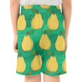 thumbnail image 3 of Yellow Pear Pattern Athletic Shorts Breathable with Comfort Fit Drawstring Casual Sweatshorts Small, 3 of 9