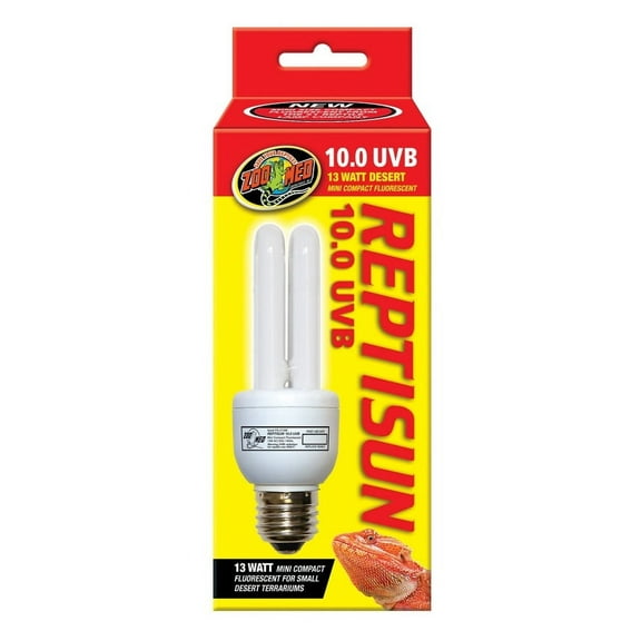 Zoo Med ReptiSun 10.0 UVB Mini Compact Fluorescent Bulb [Reptile Fluorescent Bulbs, Reptile UVA / UVB Bulbs, Reptile Supplies] 13 watt