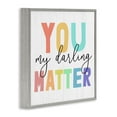 thumbnail image 4 of Stupell Industries You Darling Matter Rainbow Letters Striped Background,24 x 24, Design by Daphne Polselli, 4 of 5