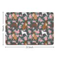 thumbnail image 5 of Cute Boxer Dog and Flowers Florals Flannel Non Slip Door Rugs,Washable Door Mats Indoor,Decorative Door Mats,Dirt-Resistant and Absorbent Doormat for Entrance,Bedroom,Kitchen,Bathroom,23.5"x16", 5 of 5