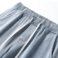 thumbnail image 5 of QHFBli Mens Regular Fit Straight Leg Jeans Casual Drawstring Elastic Waist Denim Pants Lightweight Carpenter Jean, 5 of 7