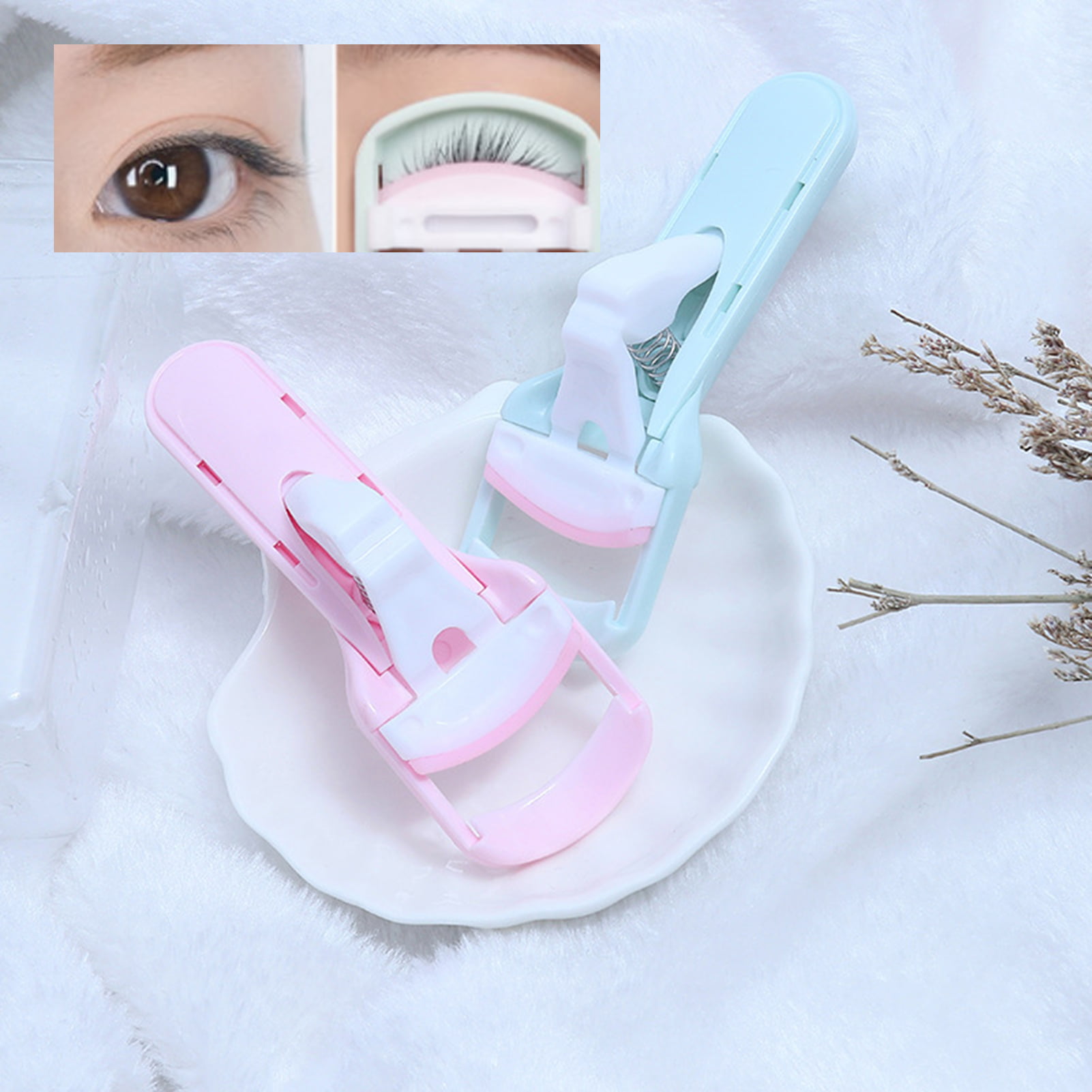 Hesroicy Eyelash Curler Easy to Use Effortless Bright Color Pressing Mini Eyelash  Curler for Home - Walmart.com