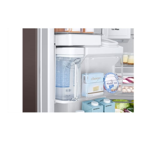 Samsung - 22.6 Cu. Ft. 4-Door Flex French Door Counter-Depth Refrigerator - Tuscan Stainless Steel