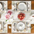 thumbnail image 5 of LIAMOBONDOPOLISE Vintage Happy Easter Placemats Spring Easter Place Mats Vintage Dining Table Decorations Bunny Chick Easter Holiday Table Mats For Kitchen Dining Decoration Novel Easter Design, 5 of 7