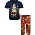 thumbnail image 2 of Briefly Stated Mens Elf Movie Buddy the Elf Santa OMG I Know Him Pajama (Large), 2 of 2