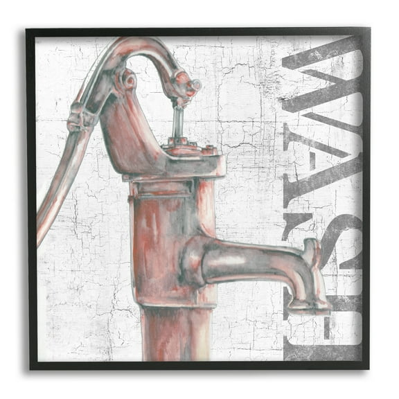 Stupell Industries Rustic Wash Spicket Typography Painting Black Framed Art Print Wall Art, 12 x 12