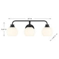 thumbnail image 7 of Bathroom Vanity Light in Matte Black, 7 of 7