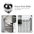 thumbnail image 3 of QIFULL Silver Stainless Steel Stair Railing Ball Decorative Handrail Finial for Home Use, 3 of 8