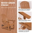 thumbnail image 6 of DEAUL Outdoor HDPE Adirondack Chair Set of 2, 3-Position Adjustable Backrest Patio Glider Rocker, All-Weather Heavy Duty Rocking Chair for Pool, Yard, Deck, Teak (2 PCS), 6 of 11