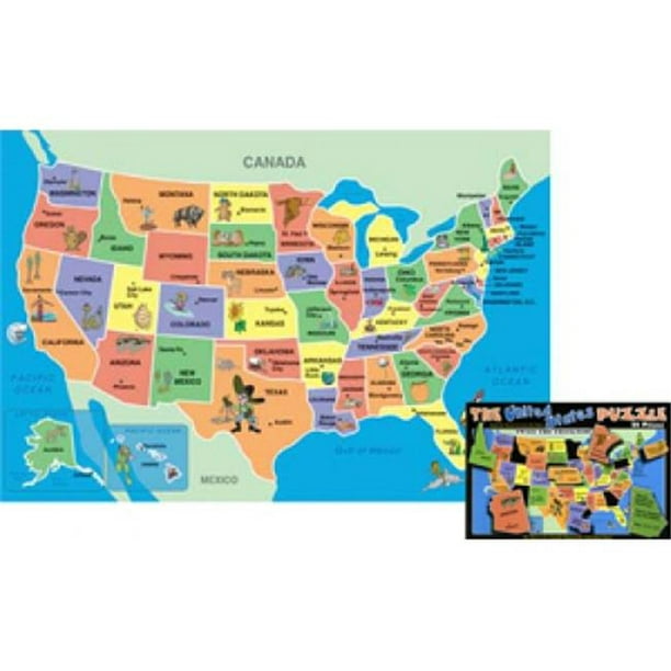 Universal Map 10840 Puzzle pour Enfants des États-Unis