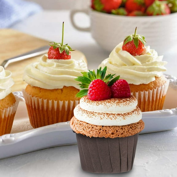 HONMEET 50pcs Nonstick Coffee Baking Cups with Rolled Edge for Baking, Parties, and Special Occasions