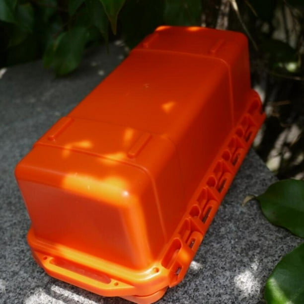 Luzkey Outdoor Water Tool Box Shock Protective Portable Container Toolbox Orange Orange