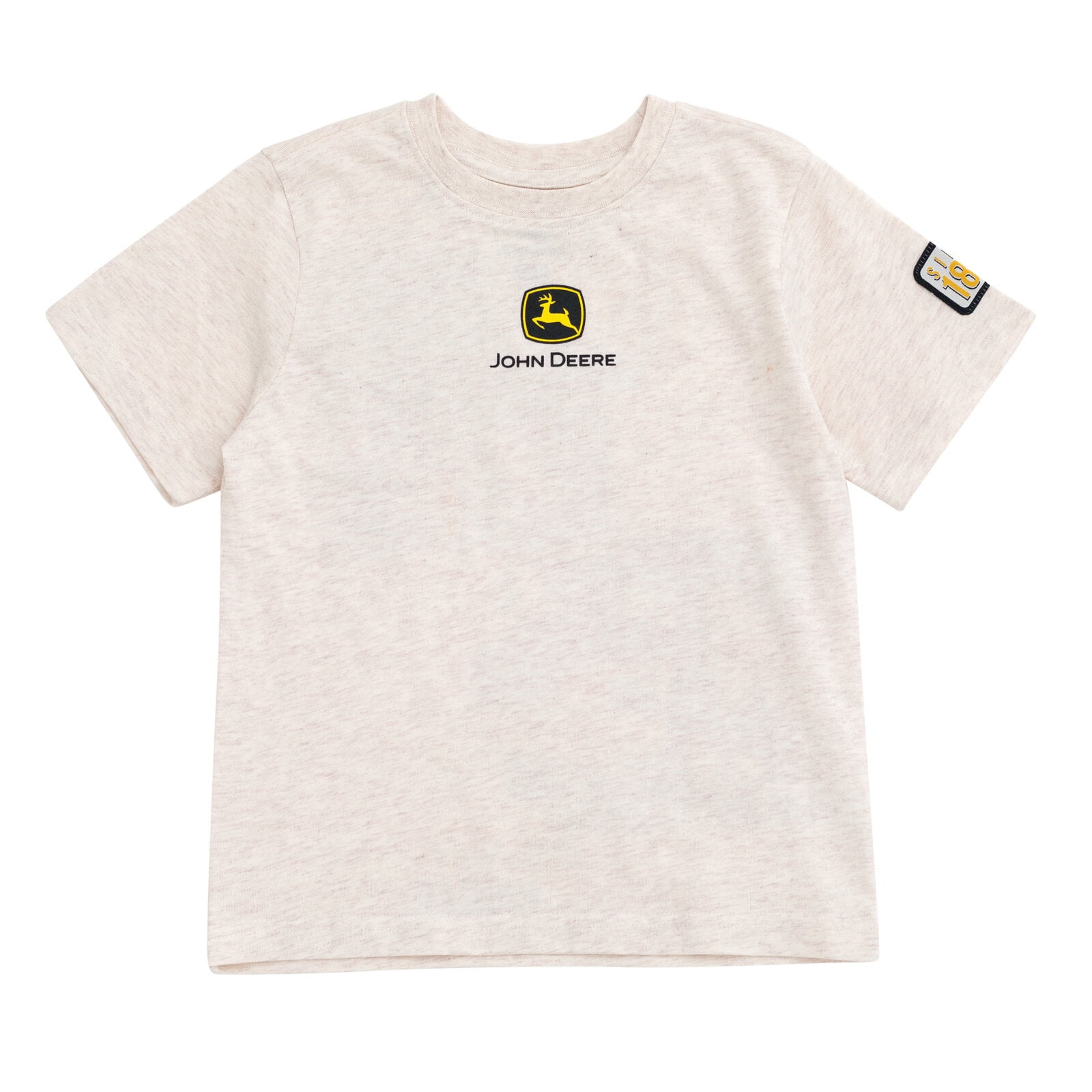 John Deere Little Boys' Short Sleeve T-Shirt Heather Oatmeal