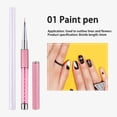 thumbnail image 4 of Happydeer Nail Gradient Pen Smooth Drawing Soft Bristles Nail Design with Pen Cover Faux Pearl Rod Manicure UV Gel Extension Pen Nail Salon Supply, 4 of 13