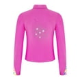 thumbnail image 2 of Yanarno Kids Girls Gym Workout Athletic Sport Jacket Zipper Sparkly Rhinestone Figure Ice Skating Training Top Coat Hot Pink 6, 2 of 7