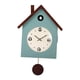 thumbnail image 4 of Reloj de cuco con péndulo, reloj de pared de madera estilo granja. Azul eléctrico, 4 of 9