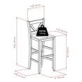 thumbnail image 2 of Pemberley Row Solid Wood Antique Walnut Pub Set Round 33.66" Unassembled, 2 of 3