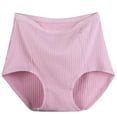 thumbnail image 2 of Women Extra Large Super Plus Size Women's Panties High Waist Briefs Breathable Soft Ladies Panties Purple 3XL, 2 of 3