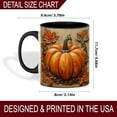 thumbnail image 5 of Zawou Rustic Pumpkin Coffee Mug with Autumn Leaves, Acorns, and Farmhouse Design,Fall Harvest Mug for Thanksgiving Party, Daily Drinkware, and Seasonal Gift, 5 of 6