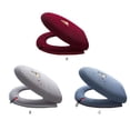 thumbnail image 2 of Injueey Elegante funda para asiento de inodoro, fácil de limpiar e instalar, cómoda y cálida funda para inodoro para invierno Juegos de accesorios de baño azul oscuro, 2 of 6