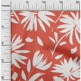 thumbnail image 2 of oneOone Cotton Cambric Pastel Red Fabric Leaves & Floral Craft Projects Decor Fabric Printed By The Yard 42 Inch Wide, 2 of 6