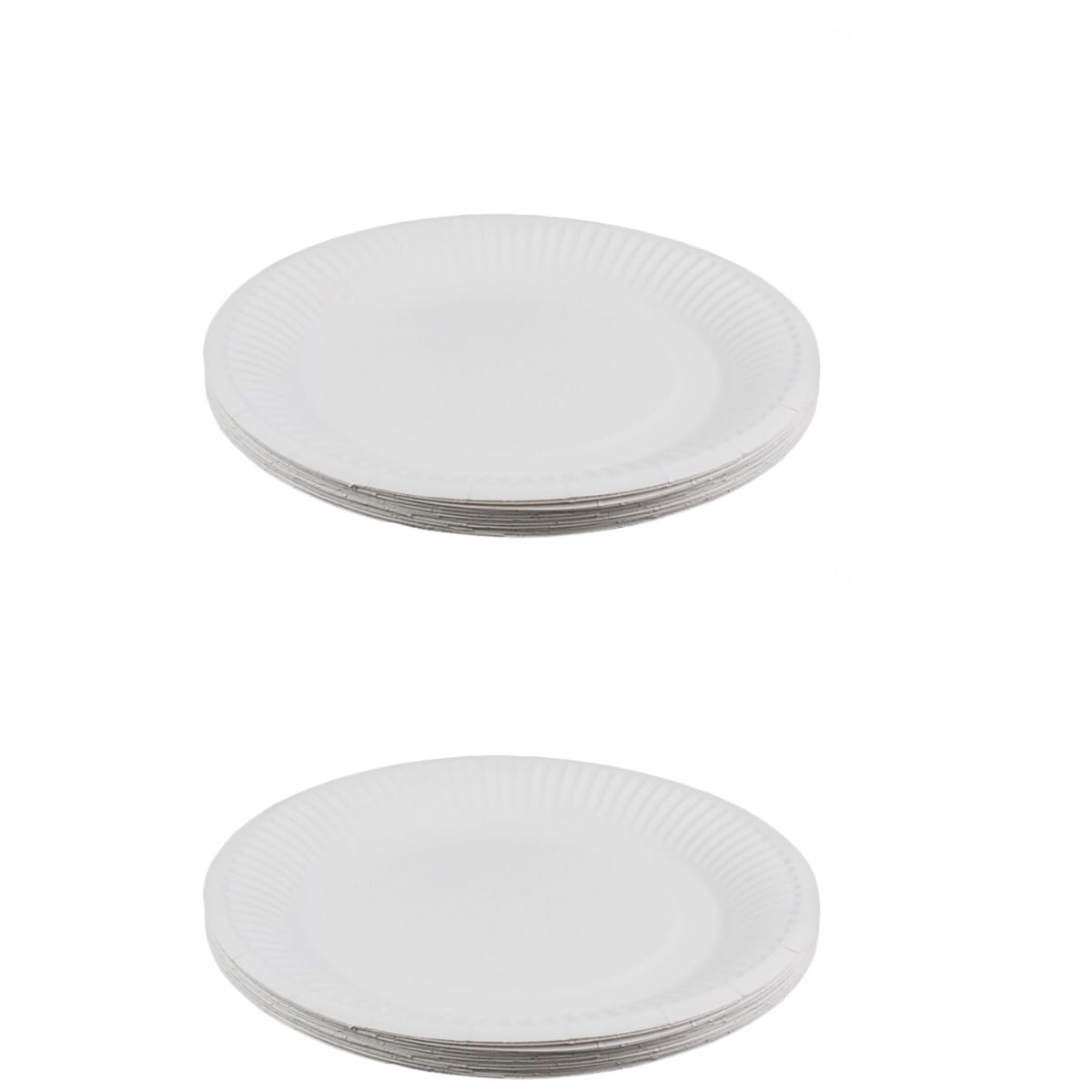 HOMEMAXS 200 Pcs Classic White Round All Occasion Disposable Paper Dinner Plates Party Supplies (White)