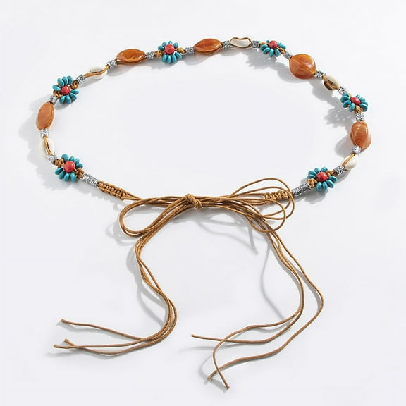 Namzi-b Women Braid Belt, Woven Waist Belt for Dress, Women Bohemian Style Belt ,Style A