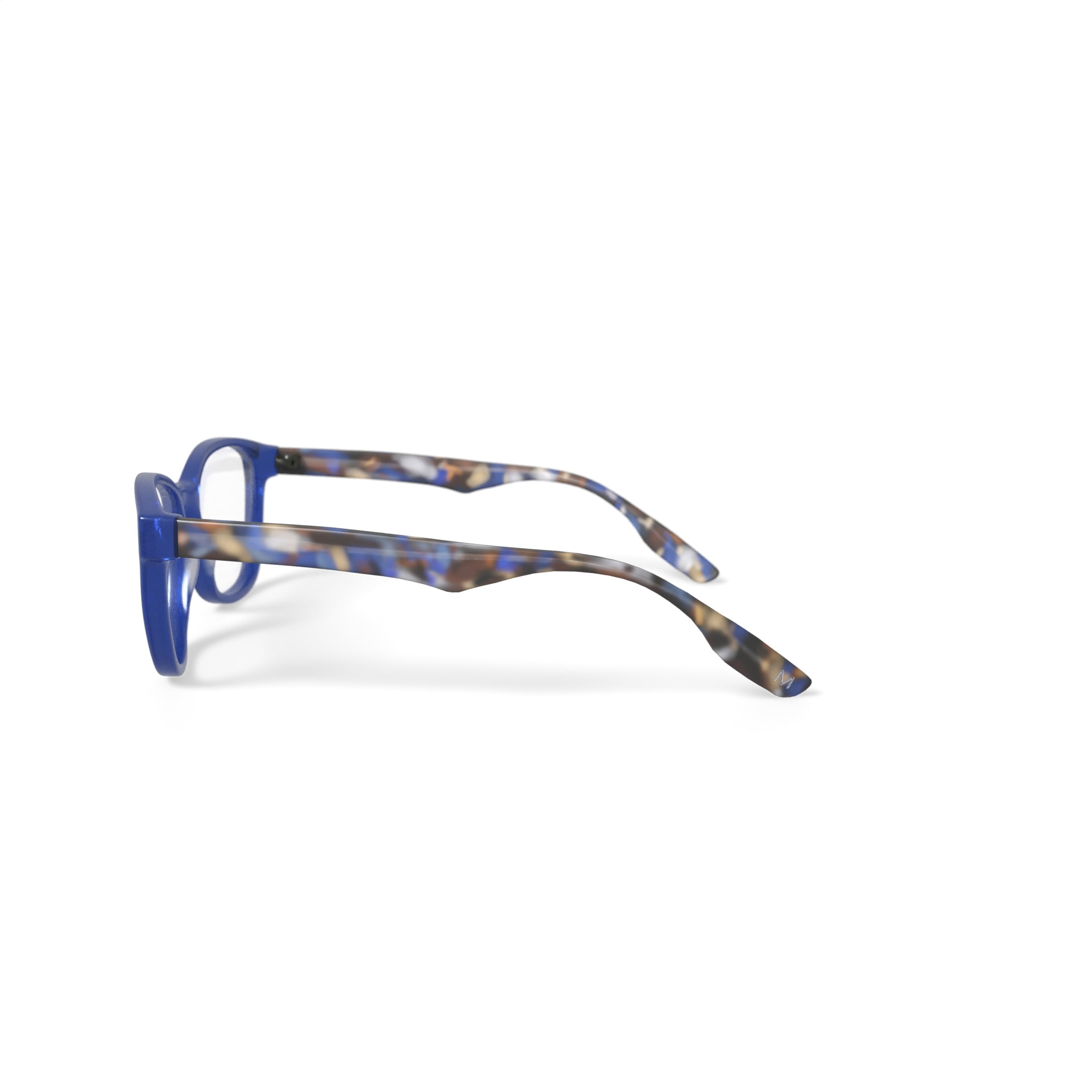 M America Women's MU208F Square Prescription Eyeglasses with Case, Crystal Blue