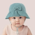 thumbnail image 3 of Miqool Infant Newborn Baby Cute Sun Hat UPF 50+ Sun Protection Wide Brim Bucket Hat Outdoor Adjustable Beach Hats for Boys Girls, 3 of 4