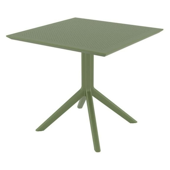 Compamia Sky Square Table 31 inch Olive Green